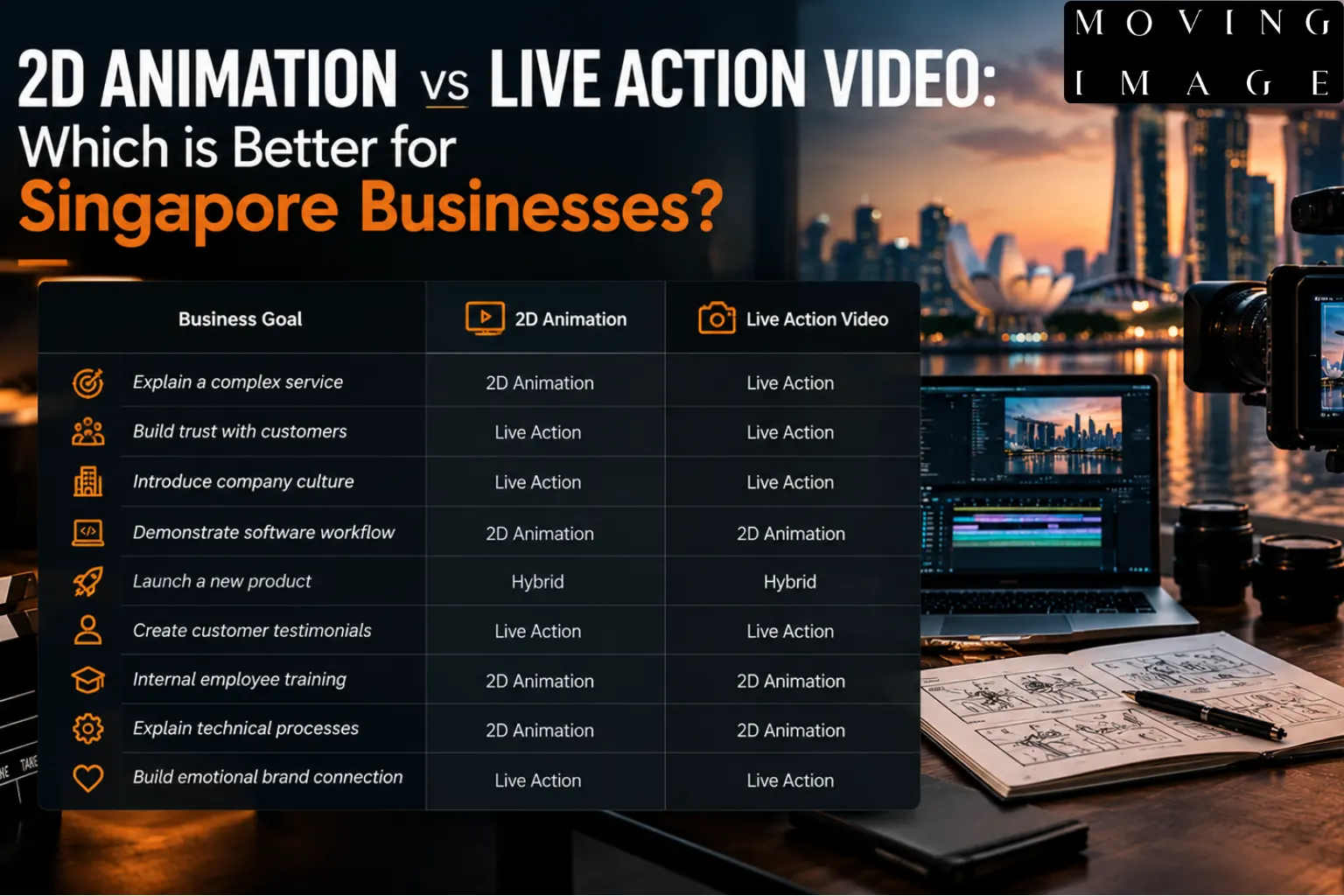2D Animation vs Live Action Video Which is Better for Singapore Businesses